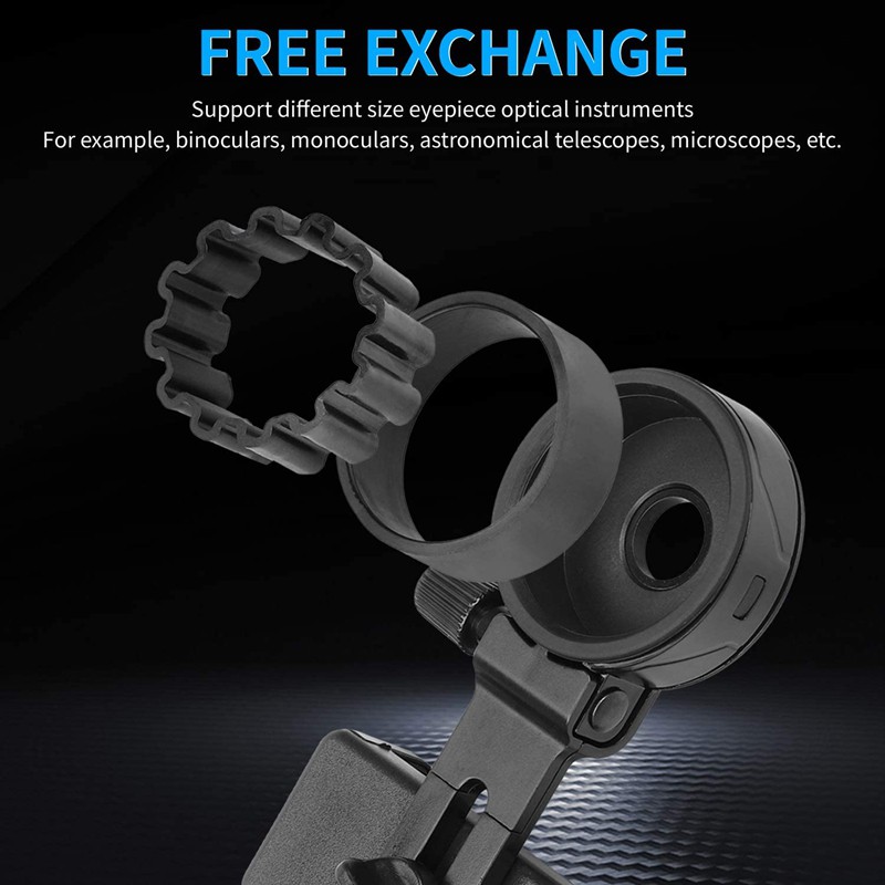 Telescope Cell Phone Adapter Mount,Universal Compatible Binocular Monocular Spotting Scope Telescope