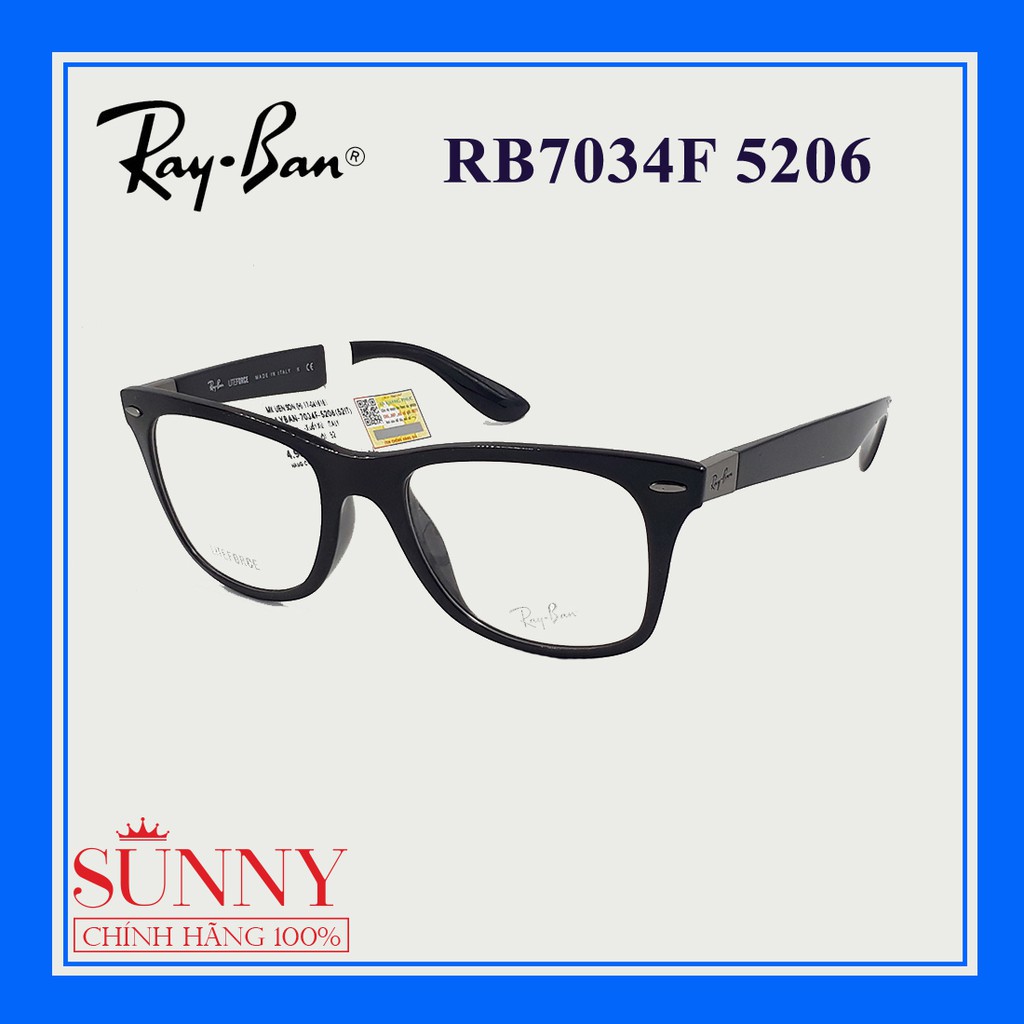 RB7034F - gọng kính thời trang Rayban chính hãng, bảo hành toàn quốc, thiết kế dễ đeo bảo vệ mắt
