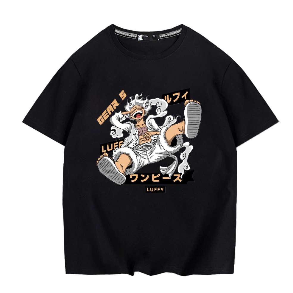 Áo thun unisex mẫu in Luffy Gear 5 trái ác quỷ NIKA NIKA tối thượng vua hải tặc OP30