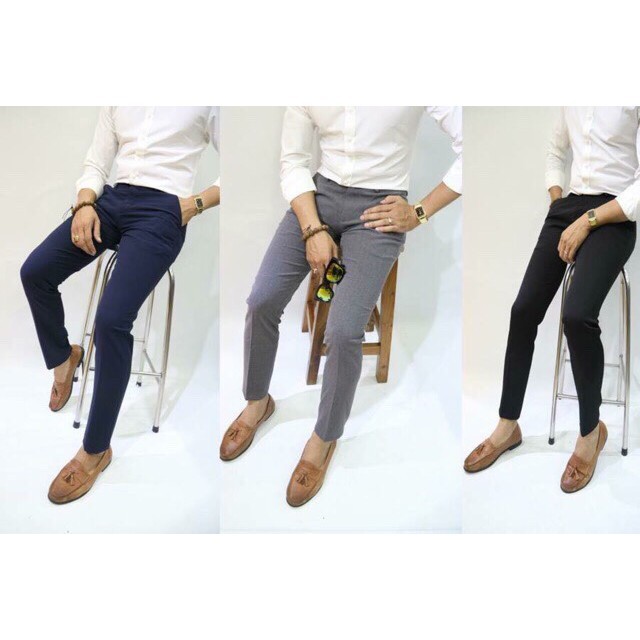 Combo Quần Âu Nam Ikemen Màu Đen, Áo Sơ Mi Nam Trắng Dài Tay Dáng Ôm Body | BigBuy360 - bigbuy360.vn