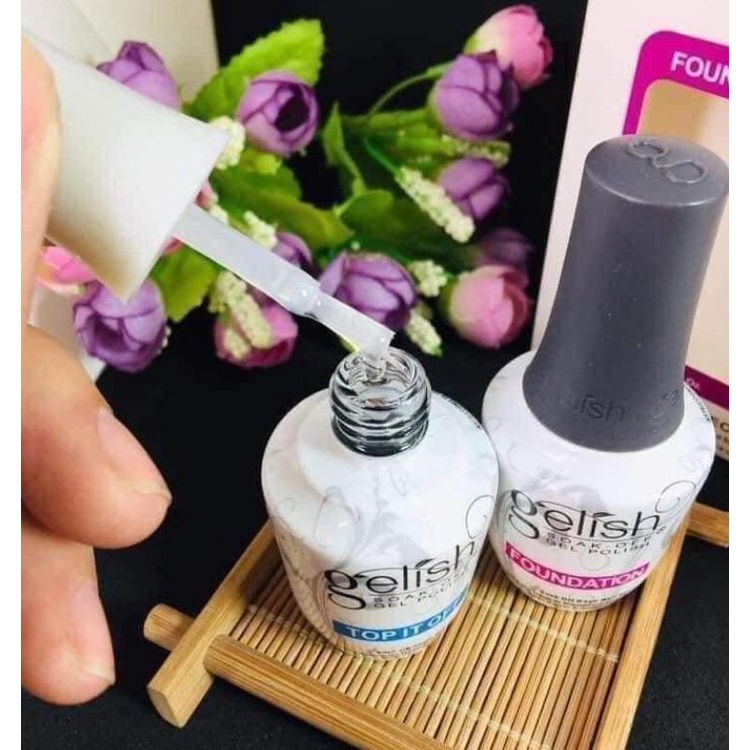 Cặp Base + Top Gelish Dành Cho Sơn Gel Rất Bóng Và Bền 15ml x 2