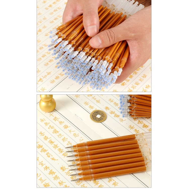 Cọ Viết Chữ Thư Pháp/ Viết Chữ Thư Pháp Hình Trái Tim Bằng Gỗ Đàn Hương Màu Vàng Kim Dùng Trong Trường Học/ Trường Đại Học/ Phật Giáo