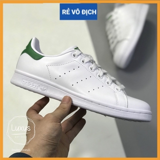 (FREESHIP+QUÀ) Giày thể thao sneaker nam nữ STAN SMITH trắng gót xanh