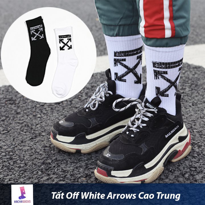 Vớ Tất Ngắn OFF WHITE Thời Trang Đường Phố