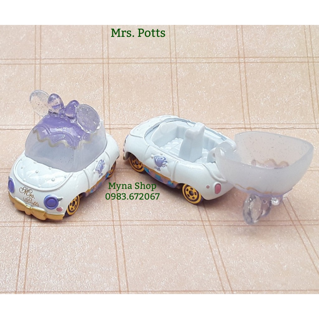 Đồ chơi mô hình tĩnh xe tomica Mrs. Potts, có hộp, tặng hộp nhựa PVC