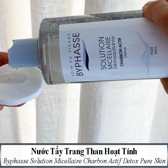 Nước Tẩy Trang Than Hoạt Tính Byphasse Solution Micellaire Charbon Actif Detox Pure Skin 500ml