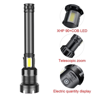 Đèn Pin Siêu Sáng 990000lm Xh-P90 + Cob Led 7 Chế Độ