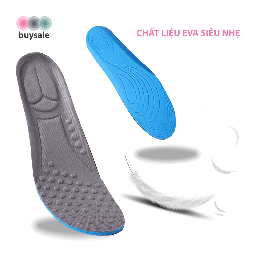 Miếng lót giày đa năng thoáng khí, có hạt massage bàn chân, vòm bảo vệ gót dành cho nam và nữ - Buysales - BSPK228