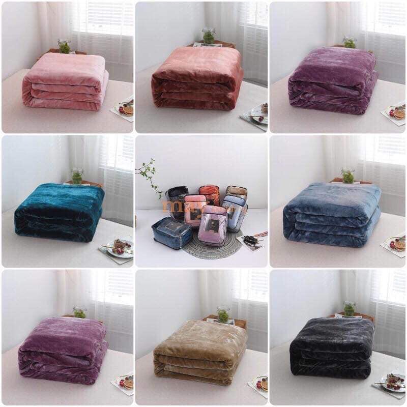 Chăn Lông Thỏ Blanket Cao Cấp Nặng 2,5KG Đủ Màu