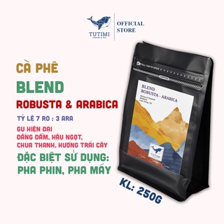 Cà phê nguyên chất Blend Robusta-Arabica, rang mộc đậm đà thơm nồng, pha phin, pha máy - TuTiMi