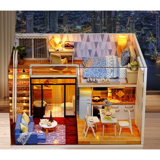 BỘ XẾP NHÀ MÔ HÌNH CÓ GÁC XÉP CHO BÉ