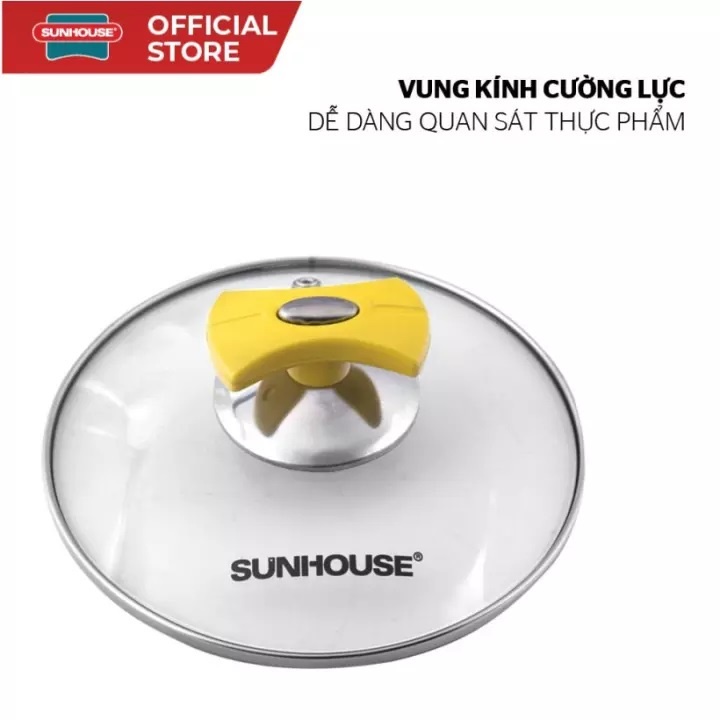 Bộ 3 nồi Inox bếp từ 5 Đáy SUNHOUSE 16 20 24 CM Siêu Dày (dùng được mọi loại bếp) Mới 100% Chính Hãng Bảo Hành Toàn Quốc