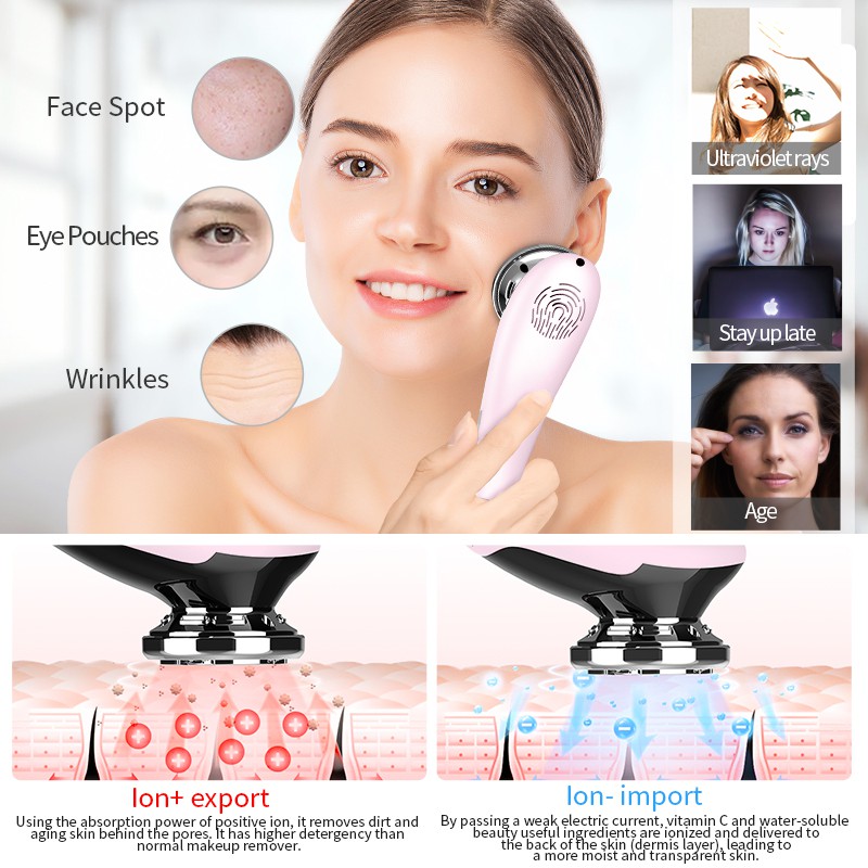 ANLAN Máy massage rung chăm sóc da mặt siêu âm giảm nếp nhăn se khít lỗ chân lông cao cấp
