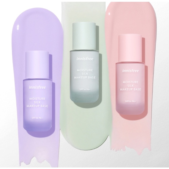 Kem lót trang điểm điều chỉnh tông da Innisfree Moisure Silk Makeup Base SPF34+ PA+