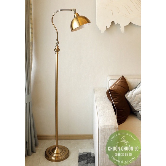 ĐÈN CÂY ĐỨNG TRANG TRÍ CÓ BÀN TRÀ PHONG CÁCH CỔ ĐIỂN mã DC-07