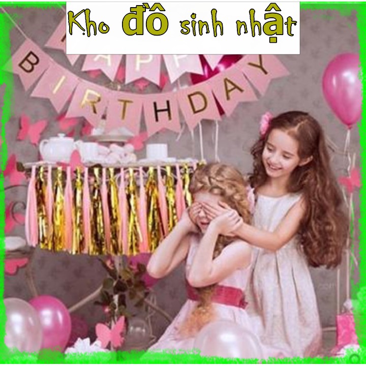 Dây treo chữ HAPPY BIRTHDAY ánh kim trang trí sinh nhật - dài 3M, trang trí tiệc