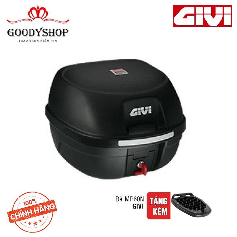 [Thùng Đựng Đồ Xe Máy Givi E26N Monolock] 26 Lít Tặng đế đệm Hàng chính hãng-GOODYSHOP