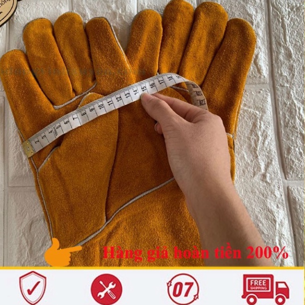 Găng Tay Bảo Hộ Lao Động Da Hàn Nhập khẩu Chống Cháy Chịu Nhiệt Bảo Vệ Tay Thợ Hàn Everest EW14