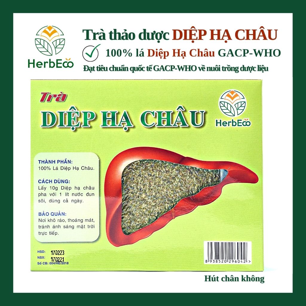 Trà Diệp Hạ Châu HERBECO.Trà thảo mộc, dược liệu cây chó đẻ giúp mát gan
