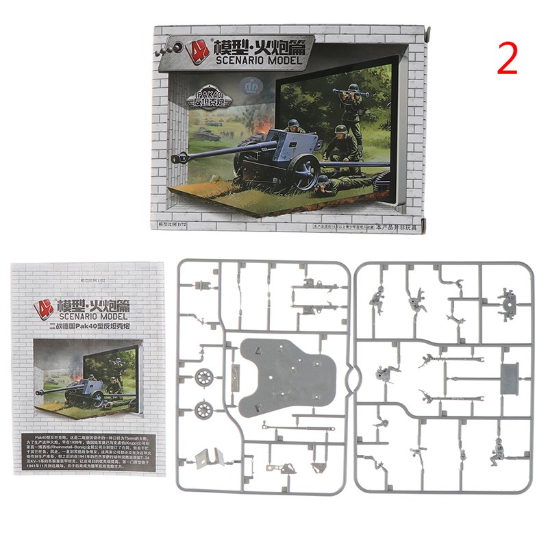 Bộ Lắp Ráp Mô Hình Xe Hơi 4d 1: 72 Pak40 M30 M1938