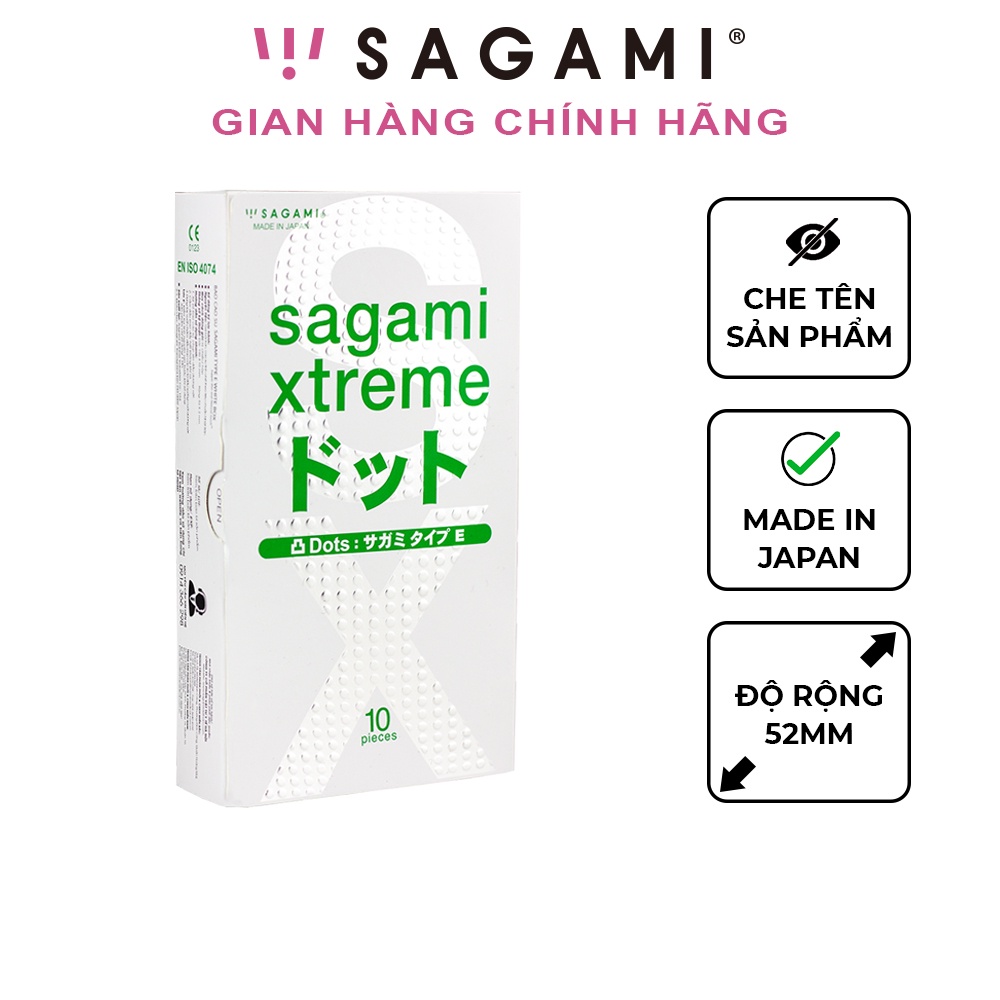 [Mã FMCGMALL -8% đơn 250K] Bao cao su Sagami White box - Có gai