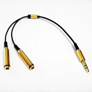 Dây chia từ 1 ra 2 lỗ tai nghe loại tốt đầu nhôm jack cắm 3.5 ly