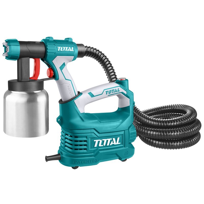 MÁY PHUN SƠN DÙNG ĐIỆN TOTAL 500W bình chứa bằng nhôm