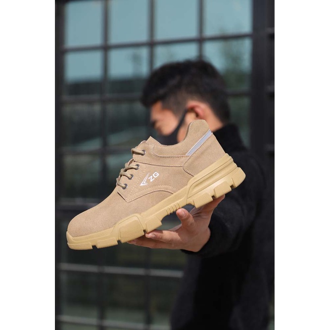 Giày bảo hộ ZG chống đinh, chống va đập, chống trơn trượt, cổ thấp, da bò lộn, thời trang,  chính hãng | BigBuy360 - bigbuy360.vn