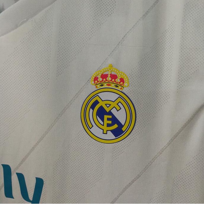 Áo Thun Bóng Đá Đội Real Madrid 17/18 SERGIO RAMOS 4 RONALDO 7 BENZEMA 9 Phong Cách Thể Thao 2017/2018