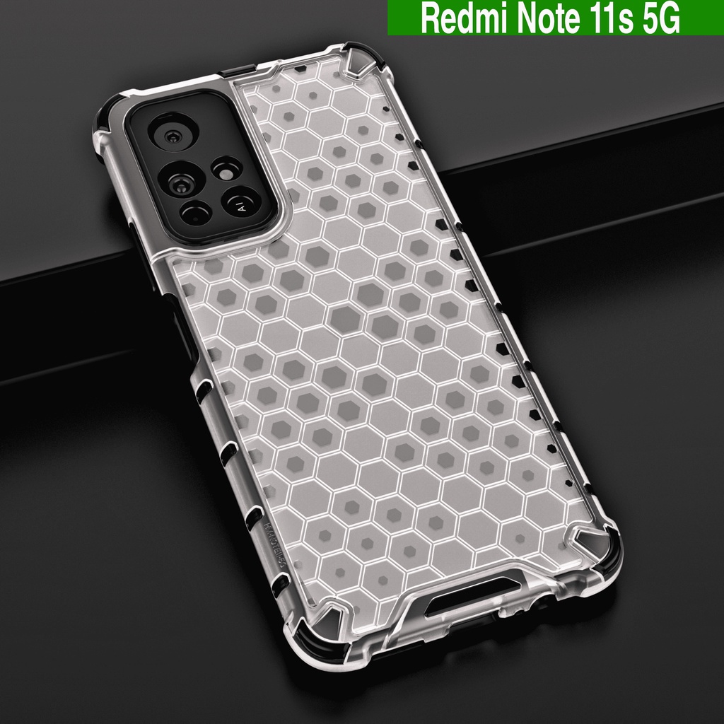 Ốp lưng Redmi Note 11S 5G kiểu dáng tổ Ong chống sốc chống va đập mạnh siêu bền