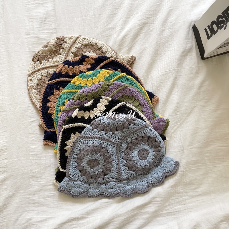 Nón tai bèo dệt kim phong cách Hàn Quốc cho nữ