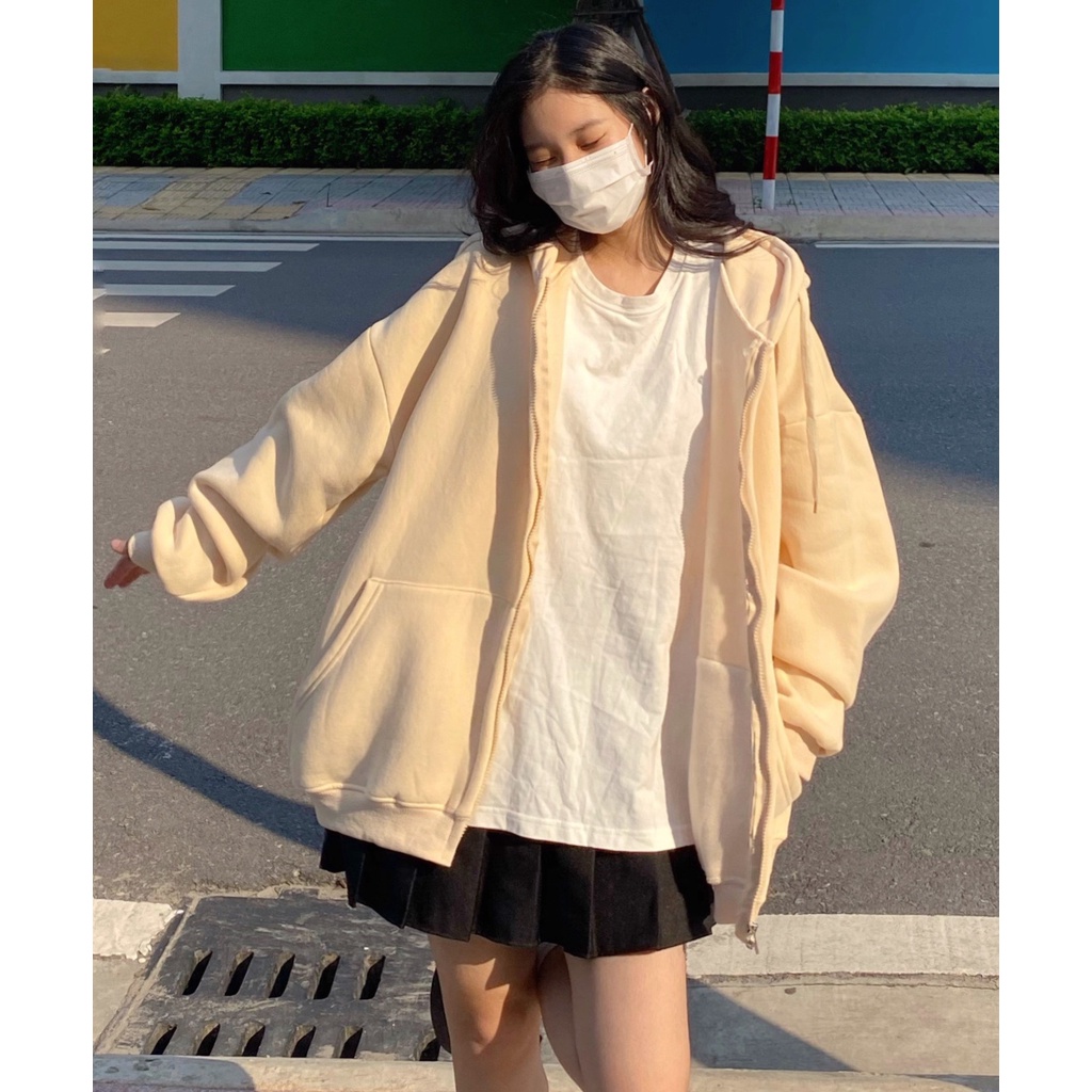 Áo khoác nỉ Hoodie trơn basic ulzzang - Made by Fiin | BigBuy360 - bigbuy360.vn