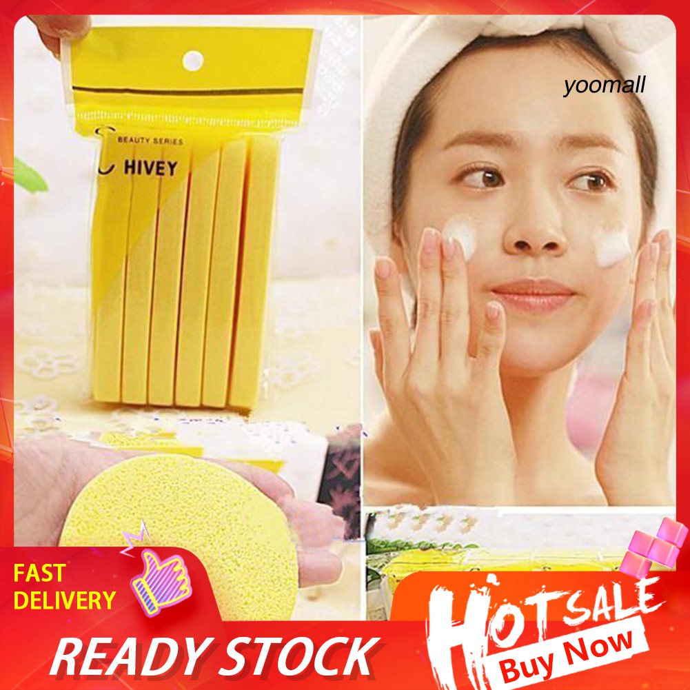 [Hàng mới về] Mút Xốp Rửa Mặt Dạng Nén Thuôn Dài Mềm Mại Tiện Dụng