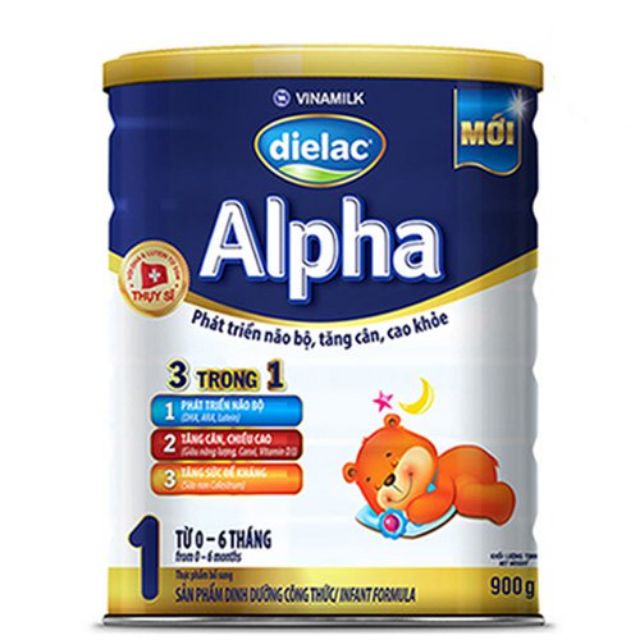 Sữa bột Vinamilk Dielac Alpha 1 - Hộp thiếc 900g