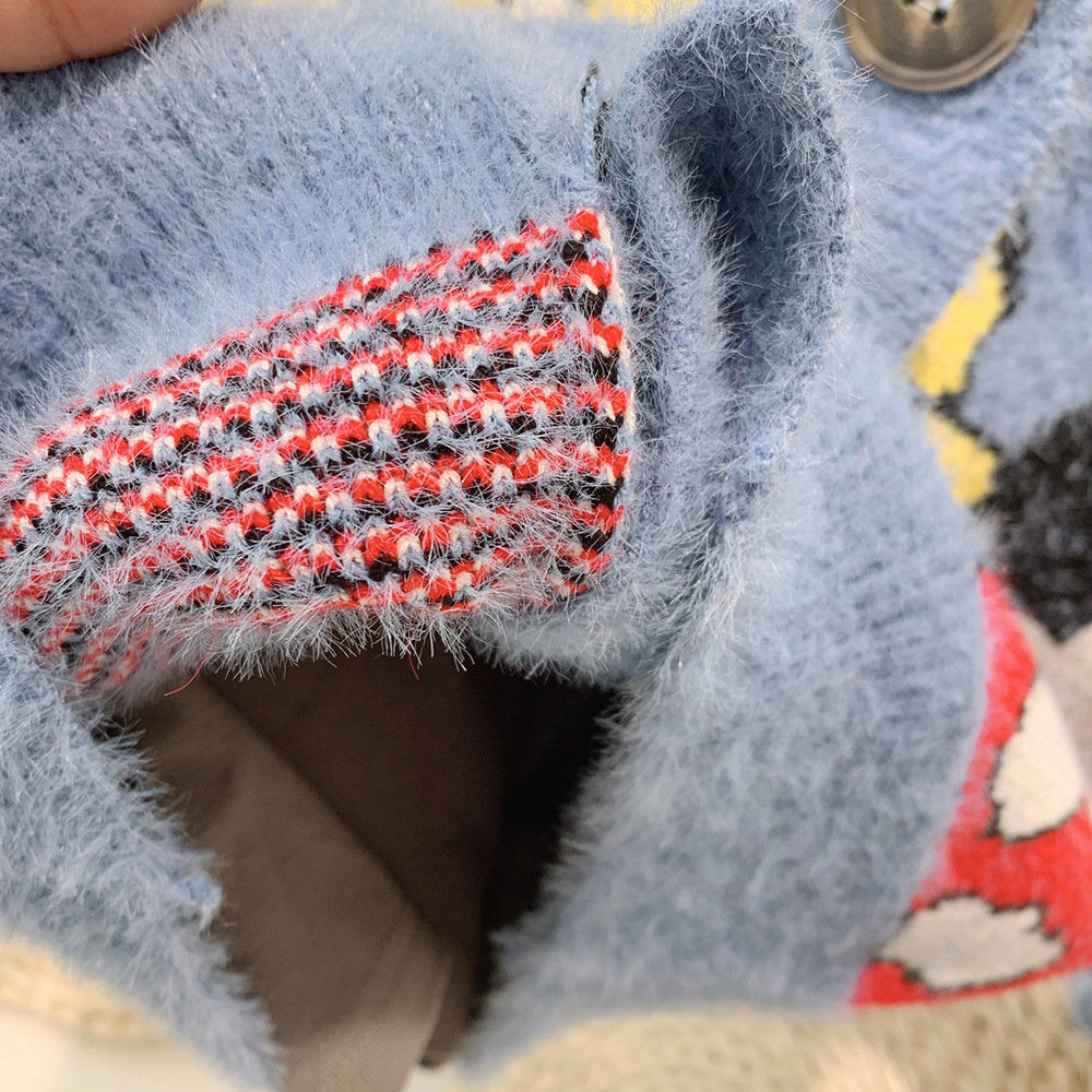 Áo khoác cardigan dệt kim phong cách Hàn Quốc xinh xắn thời trang dành cho bé gái