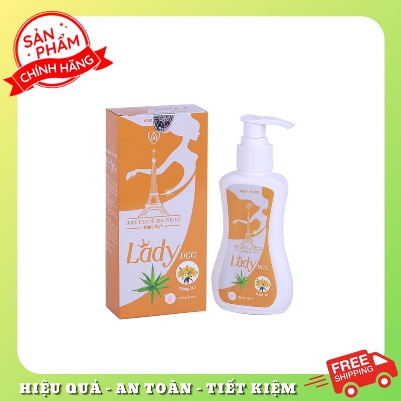 DUNG DỊCH VỆ SINH PHỤ NỮ GIẢM HÔI NGỨA LADY DCC 90ml