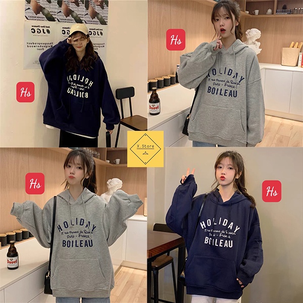 Áo Hoodie Có Mũ Nam Nữ Holiday Thu Đông Chất Nỉ Ngoại Mềm Mịn Hottrend 2022 Unisex X.Store 859