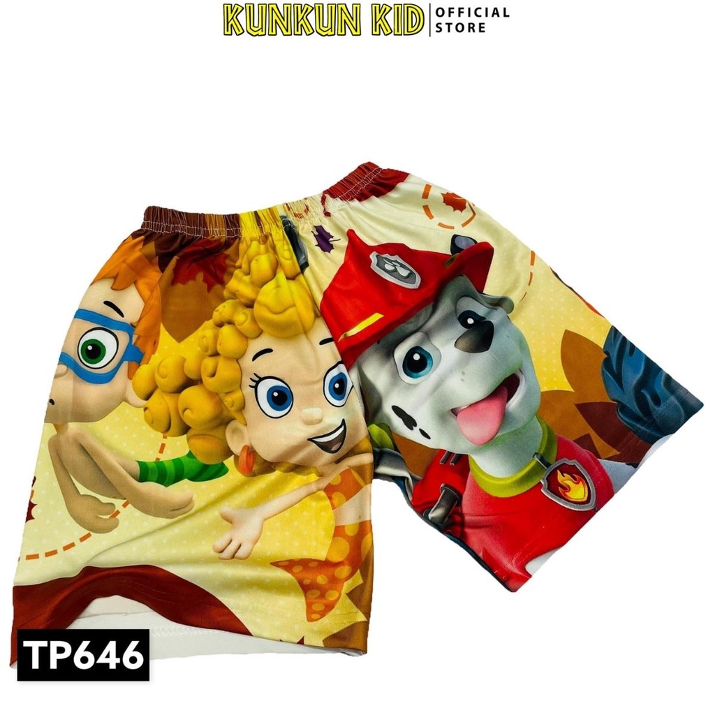 Quần áo bé trai thun lạnh in hình chú chó cứu hộ size từ 10-40kg Kunkun TP646 BL646