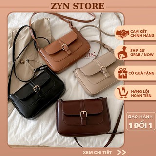 Túi đeo chéo nữ da PU cao cấp dáng basic sang trọng dễ phối đồ 2024