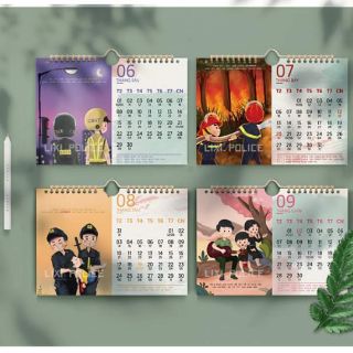 Lịch chibi công an bản note