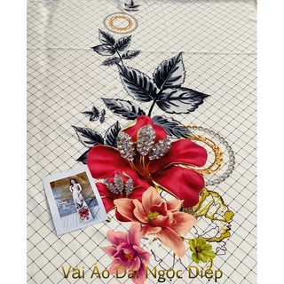 Vải Áo Dài Tằm Ý/ Lụa Nhật Hoa Đá