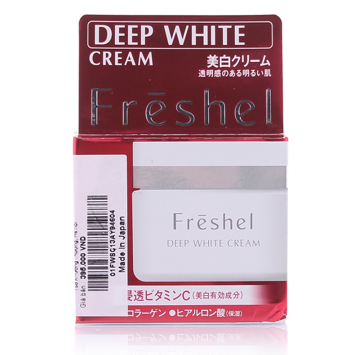 Kem dưỡng da ban đêm làm sáng da, hỗ trợ làm mờ nám và tàn nhang Kanebo Freshel Deep White Cream 35g