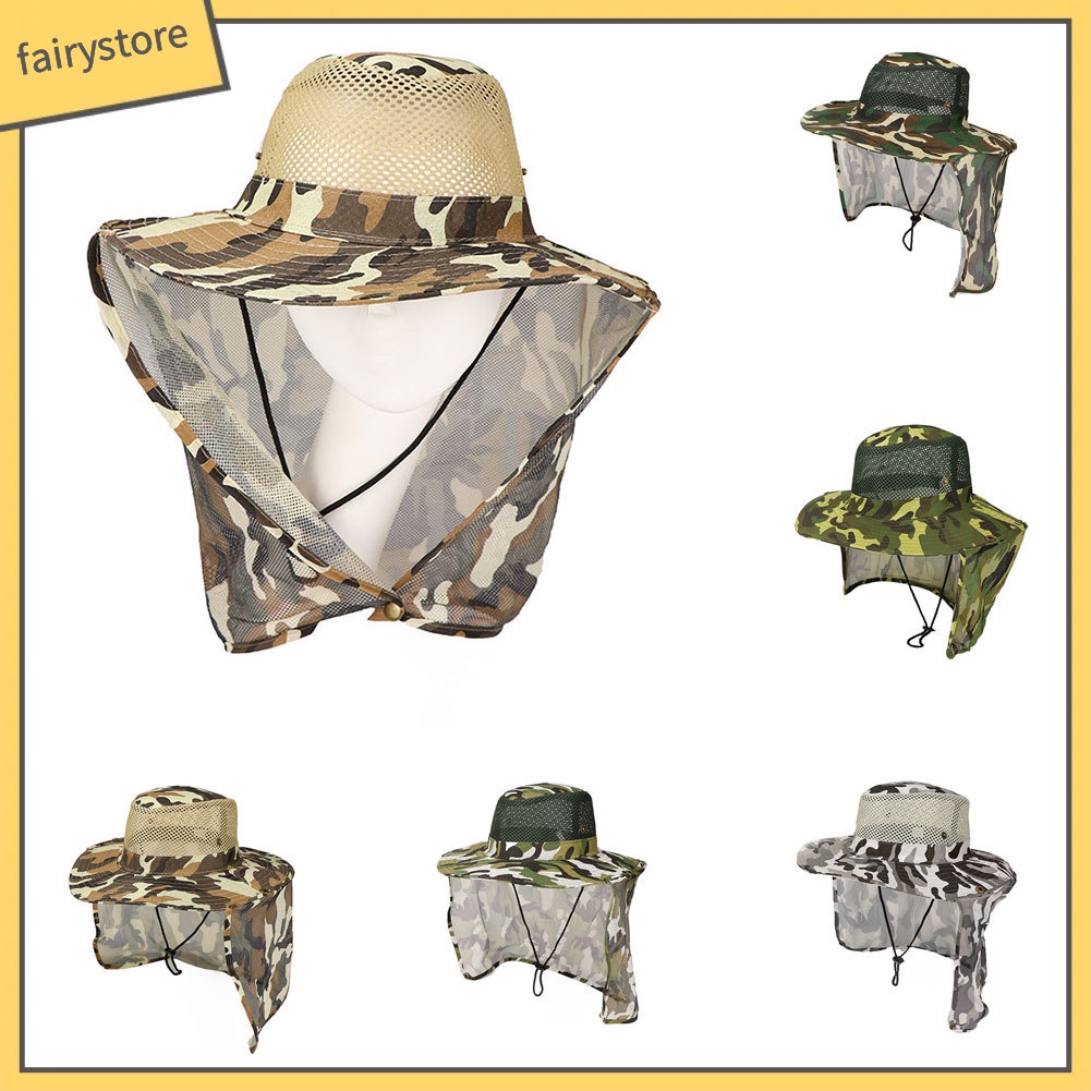 Mũ Rộng Vành Kèm Mặt Nạ Chống Nắng Tiện Dụng Khi Đi Câu Cá