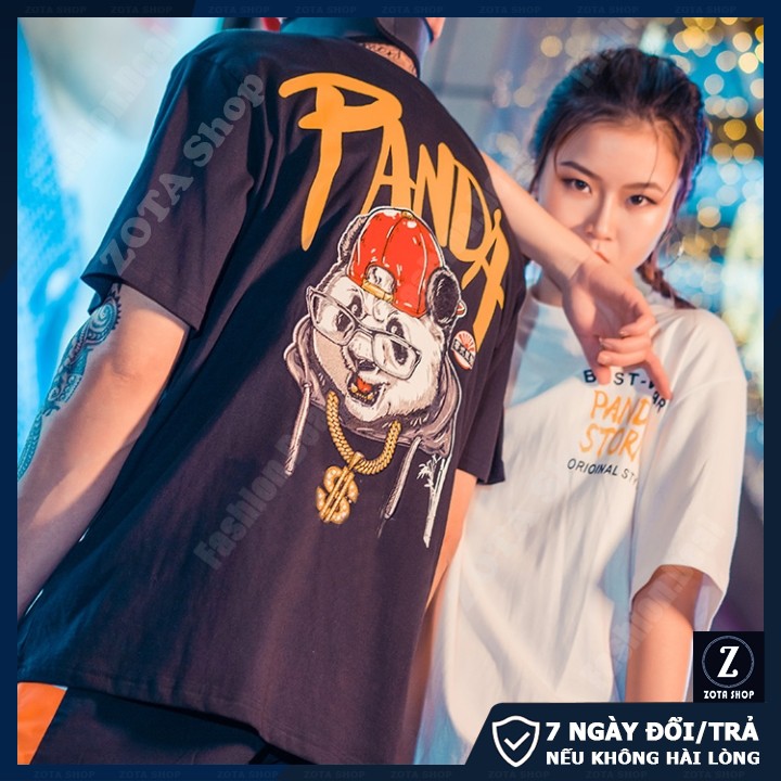 Áo thun tay lỡ form rộng, áo phông Freesize cho cả nam/nữ in PANDA hai mặt TL683 | BigBuy360 - bigbuy360.vn