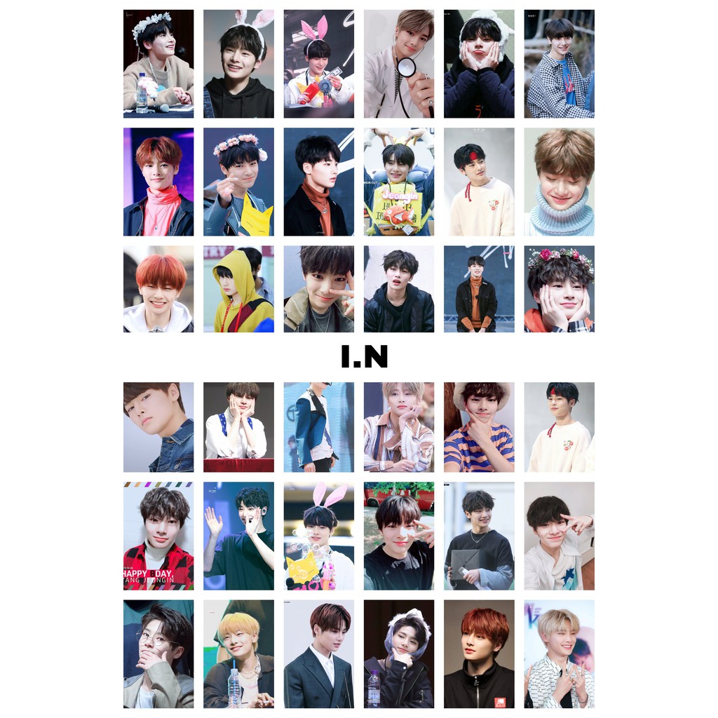 Lomo card 36 ảnh thành viên Stray Kids - I.N - Yang Jeongin