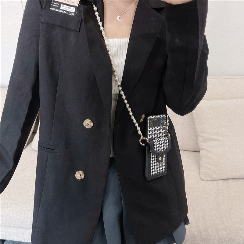 Ốp Điện Thoại Da Dạng Ví Có Dây Đeo Chéo Cho Samsung Galaxy Z Flip 4 3 5G