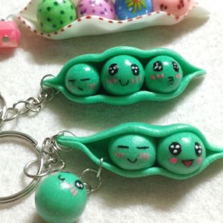 🆙Móc khóa Hạt đậu thần kì handmade