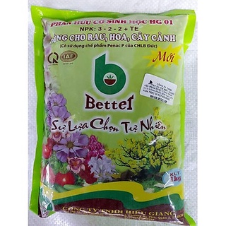 Phân hữu cơ sinh học hg 01 npk: 3-2-2 + te 1kg làm tăng độ tích lũy mùn làm đất tơi xốp