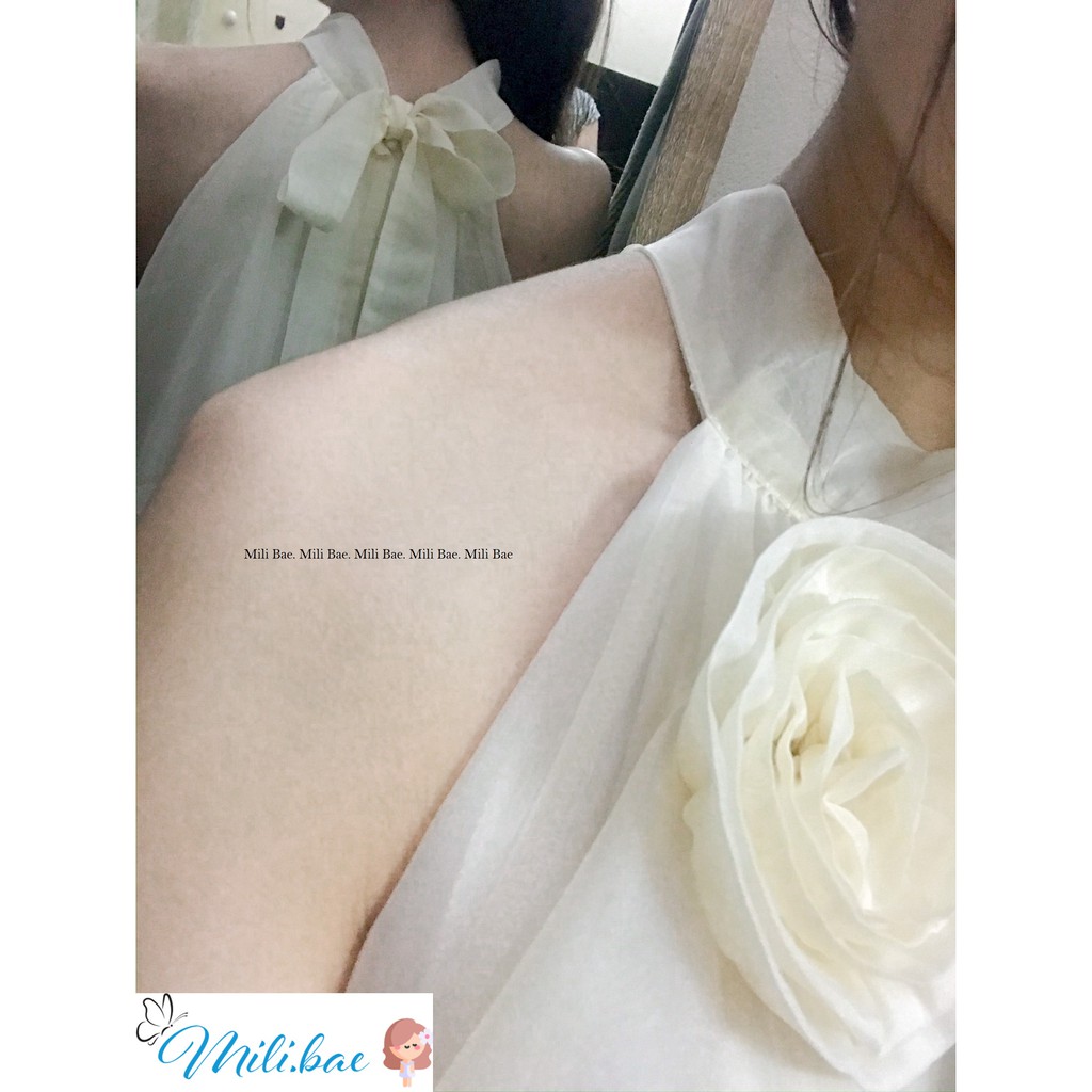 [Mã ICLN6420 giảm 20K] Váy Maxi Yếm Bèo Tầng Cổ Đính Hoa Hai Lớp Chất Đẹp Váy Đi Biển Babydoll Mili Bae (clip hình thật) | BigBuy360 - bigbuy360.vn