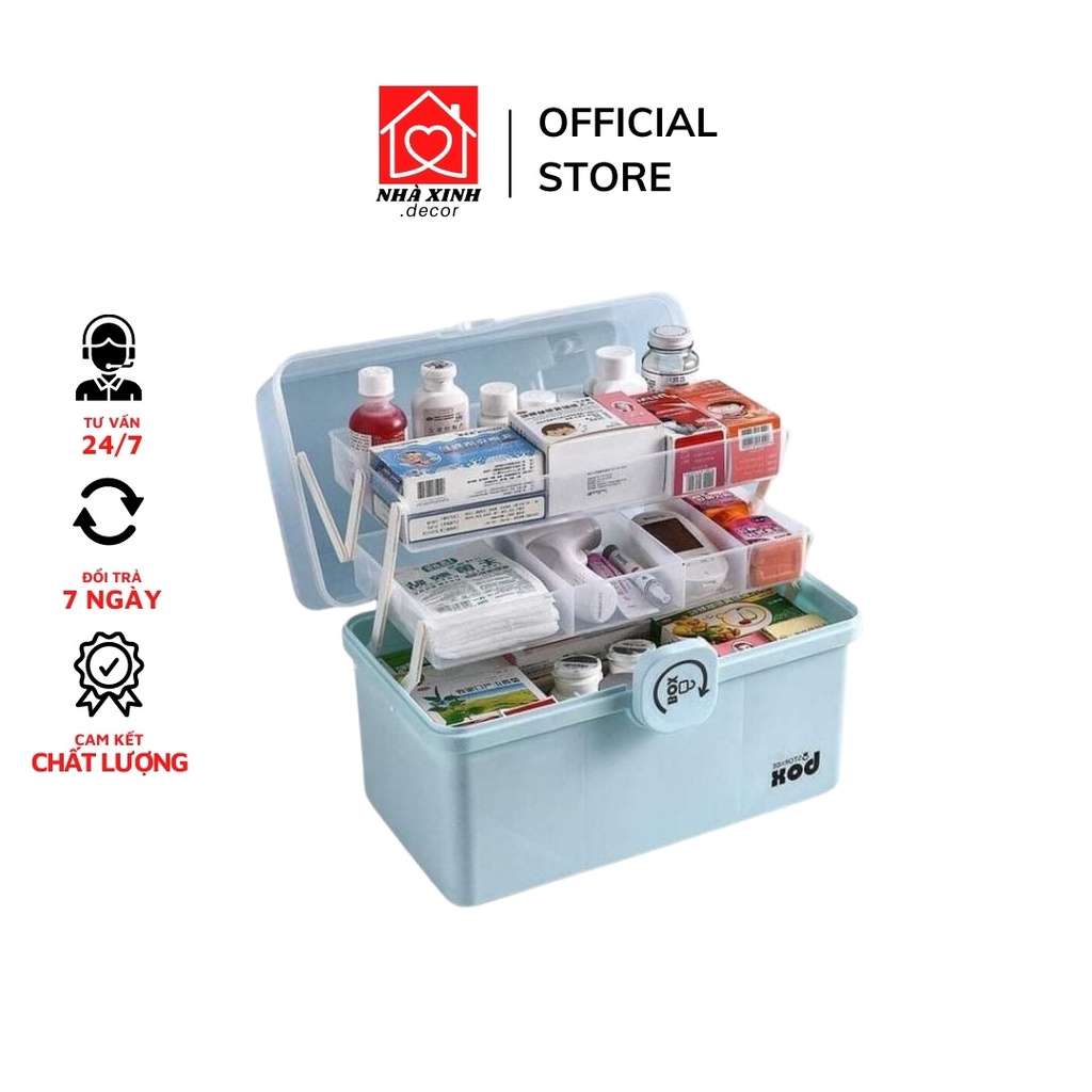 HỘP ĐỰNG THUỐC VẬT TƯ Y TẾ 3 TẦNG 7L và 12L NHỰA ABS SIÊU AN TOÀN TIỆN LỢI( BẢO HÀNH 1 NĂM )